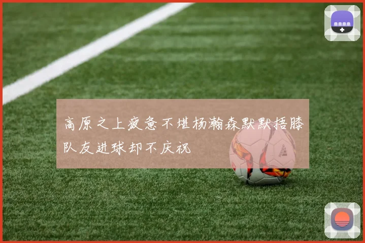 高原之上疲惫不堪杨瀚森默默捂膝队友进球却不庆祝